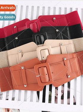 Korean fashion retro elastic shirt waist seal take outside w