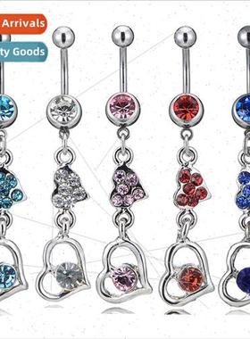 Body Piercing Navel Jewelry Jewelry Diamonds Heart to Heart