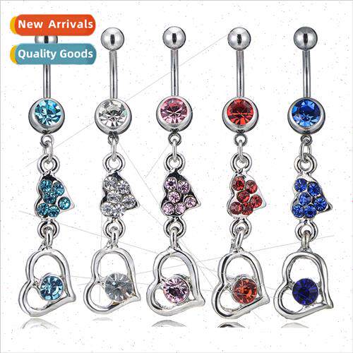 Body Piercing Navel Jewelry Jewelry Diamonds Heart to Heart