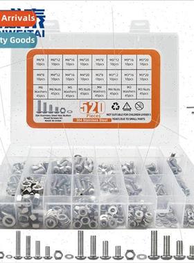 520PCS round head hexagon socket screws box set M3M4M5M6 hex