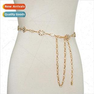 Drops Diamonds Metal Europe Waist Water Chain Necklace Women
