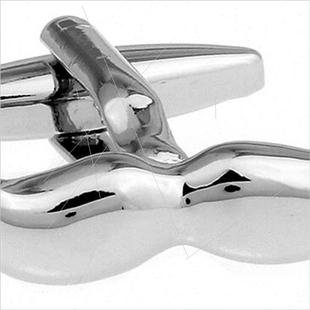 Fun Cufflinks Shapes Moustache C6015 lver Assorted