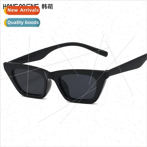 Europe new cat-eye sunglasses tide ladies candy color sungla