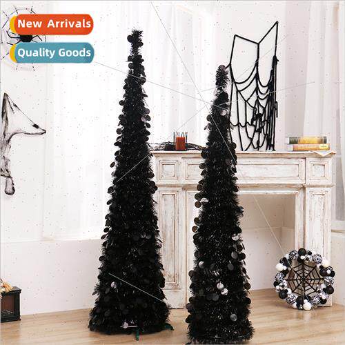 New Product Halloween Decoration Black Roundpcs Retractable