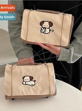 al milk tea dog cartoon makeup bag large capacy high value m