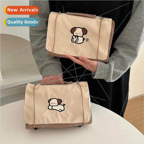 al milk tea dog cartoon makeup bag large capacy high value m