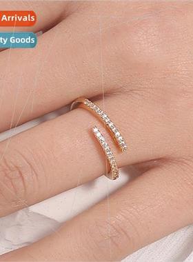 Fashion Korea hundred wh copper zirconia row diamonds full s