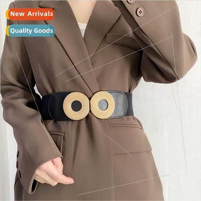 Premium sense wide belt female fashion versatile elastic ela