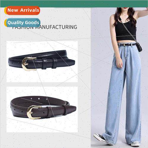 HK retro pin buckle belt female decorative senior sense hund