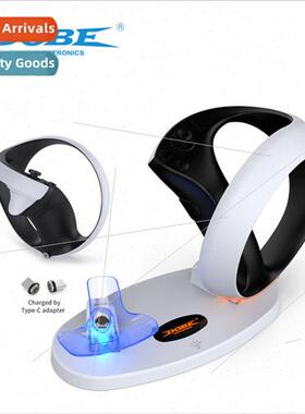PS VR2 Gamepad Magnetic Charging Dock PSVR2 LED ghts Grip Ch