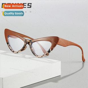 anti per eye glasses light blue fashion Europe plano cat new