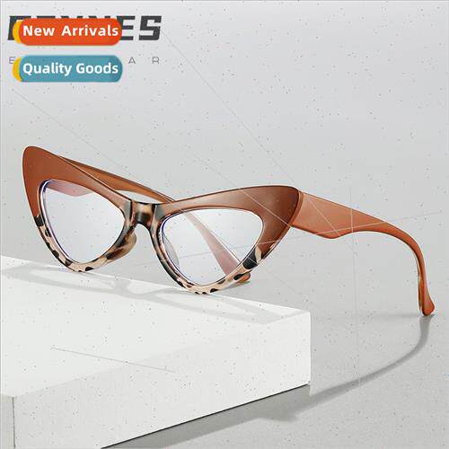 new cat eye plano Europe fashion anti-blue light glasses per