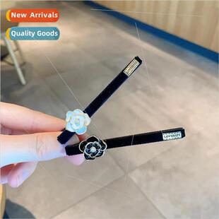 Korea new wind a word clip black drip oil camellia bangs cli