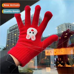female winter spl bunny finge padded gloves warm Cute Korean