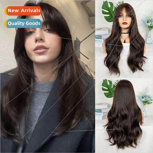 Wig Europe Women Front Lace Chemical Fiber Head Covers Mediu