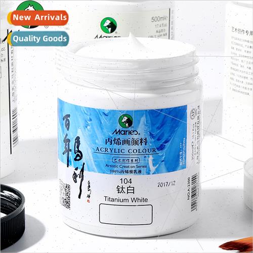 White acrylic paint white large bottle 500ml jar white acryl