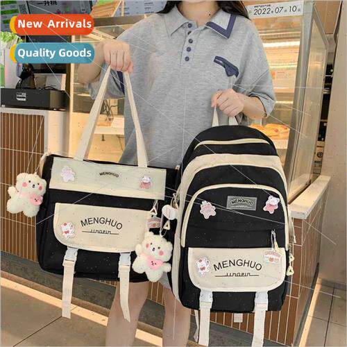 Large capacy ins backpack casual nd schoolbag class pendant