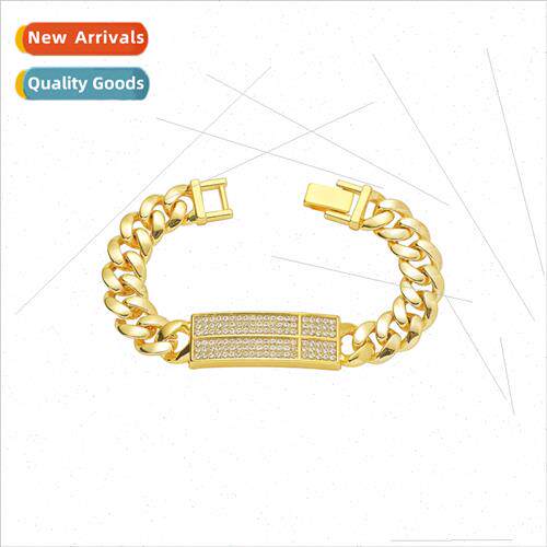 Europe hip-hop domineering Cuban chain geometric bracelet br