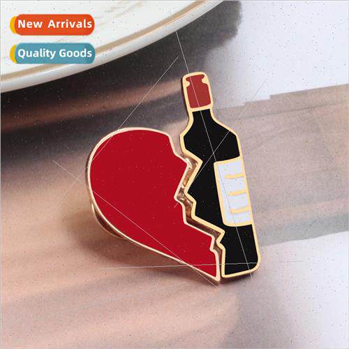 Creative Patchwork Set Brooch Oil Drip Alloy Badge Wine Bott