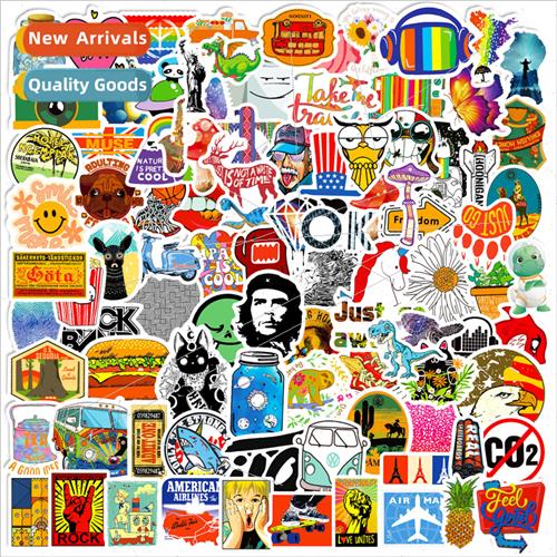 100 small size 4cm small fresh new graffiti stickers water c