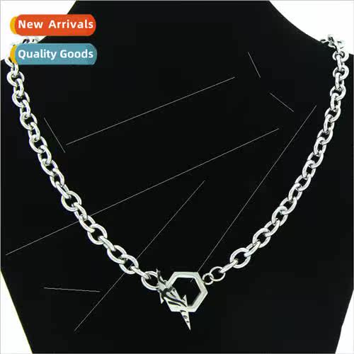 Tanium steel ins wind tanium steel 0 word chain necklace acc