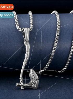 Quintus Viking Tomahawk Pendant Men Hip Hop Necklace Stainle