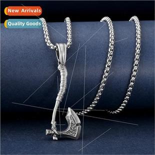 Quintus Viking Tomahawk Pendant Men Hip Hop Necklace Stainle