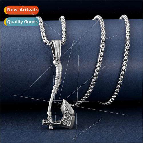 Quintus Viking Tomahawk Pendant Men Hip Hop Necklace Stainle