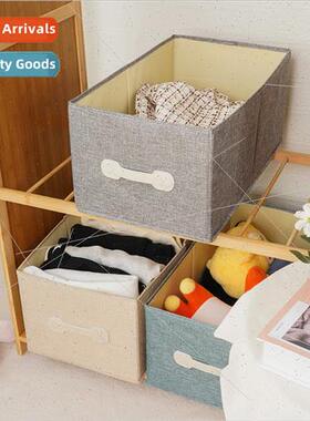Dark green cotton linen portable storage box large capacy cl