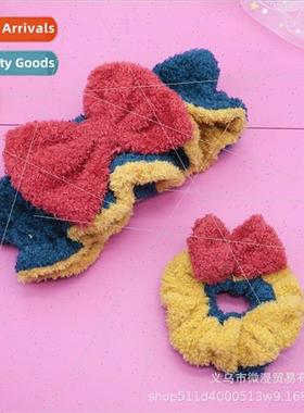 On run princess sweet color clashing big bow wash face hair