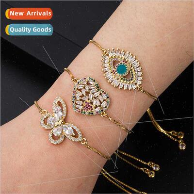 Europe fashion cold wind bracelet female copper gold-plated