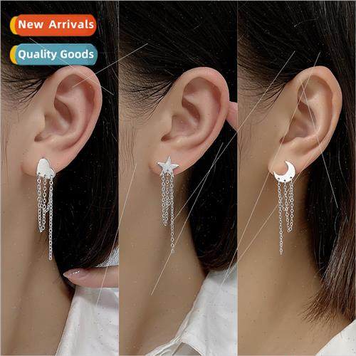 Fashion love tassel earrings female bungee heart moon star e