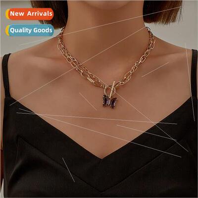 Europe popular dream color crystal copper micro-set butterfl