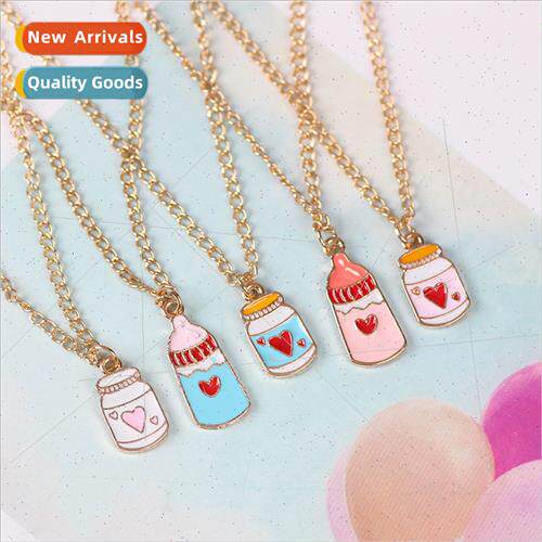 Korea fashion necklace female milk bottle sealing can alloy