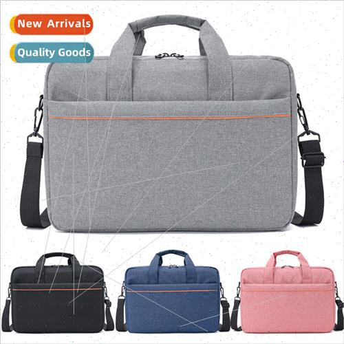 Solid color laptop bag large capacy shoulder computer bag Le