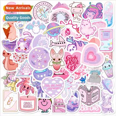 50 Purple Pink VSCO Doodle Stickers ggage ins Small Fresh St