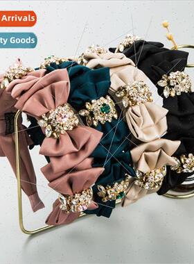 Hair bands Europe new multi-layer bow inlaid diamond hair gr