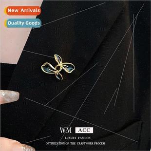 brooch flower fashion pin worker zirconia accessories black