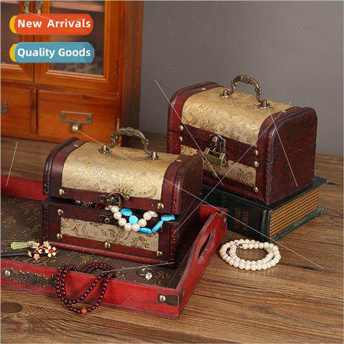 Classical wooden desktop lock collection code box household