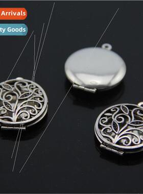 Magic Box Pendant DIY jewelry accessories hollowed out leaf