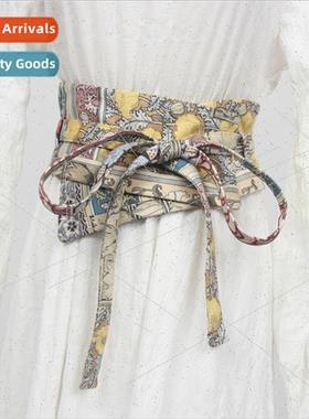 Hanbok decorative colorful prints women dress girdle cloth p