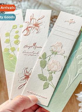 Embossed Letterpress Bookmarks Nature Imprints Reading  Mess