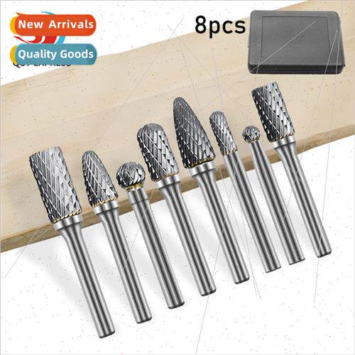 Double groove rotary file tungsten steel grinding head 8pcs