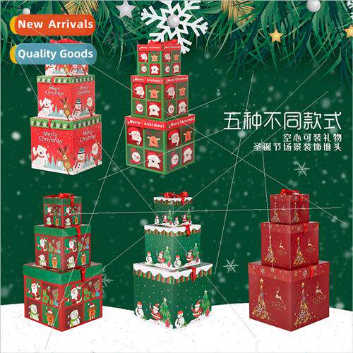 Christmas decorations gift boxes gift boxes stacked head gif