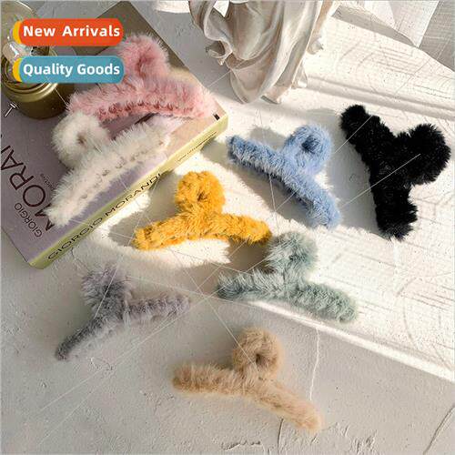 Autumn winter gentle fur hair clips Korean girls back head p