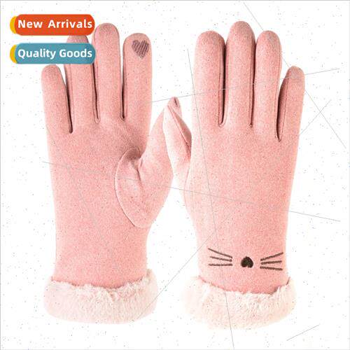 De velvet gloves men women fall winter warm padded outdoor r