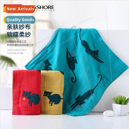 Square towel cotton small towel cotton multi-layer gauze fac