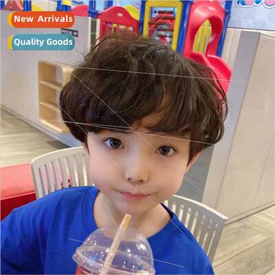 Korean children wigs male fashion tinfoil hot short curly ha