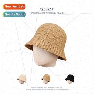 breathable knted bucket Spring ladies sunshade hat Autumn