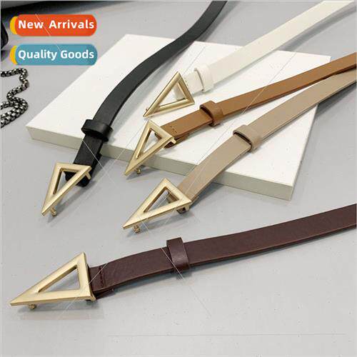2020 new hundred match fine belt triangle smooth buckle pant